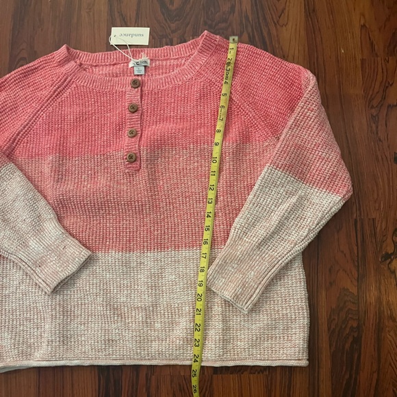 NWT SUNDANCE Avedon Henley Pink Ombre’ Sweater, Size L - Picture 7 of 10